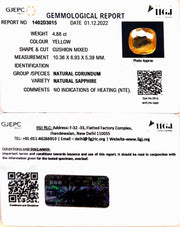4.88/CT Natural Ceylonese Pukhraj with Govt Lab Certificate-YELSA9V
